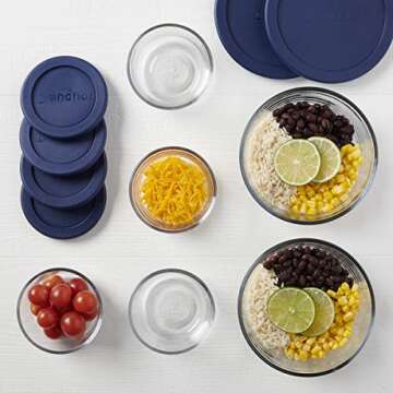 Anchor Hocking Glass Storage Set - 12 Durable Containers
