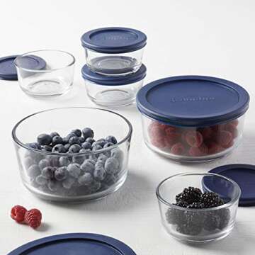 Anchor Hocking Glass Storage Set - 12 Durable Containers