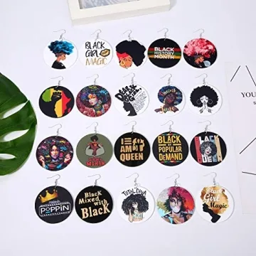 Vibrant 20 Pairs African Wooden Earrings for Stylish Women