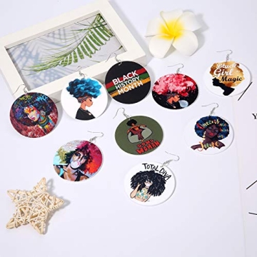 Vibrant 20 Pairs African Wooden Earrings for Stylish Women