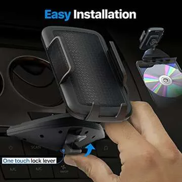 Bestrix Cell Phone Holder for Car, CD Slot Car Phone Holder, Hands Free Car Mount with Strong Grip Universal for iPhone14/13/12/11/11Pro/Xs MAX/XR/XS/X/8/7/6 Plus, Galaxy S22/S21/S20/S10+/S10e/S9/S9+