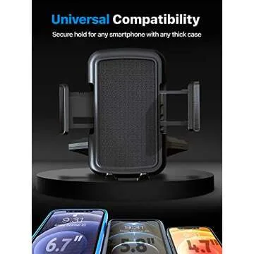 Bestrix Cell Phone Holder for Car, CD Slot Car Phone Holder, Hands Free Car Mount with Strong Grip Universal for iPhone14/13/12/11/11Pro/Xs MAX/XR/XS/X/8/7/6 Plus, Galaxy S22/S21/S20/S10+/S10e/S9/S9+