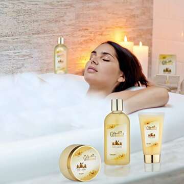 Spa Gift Basket Rose & Jasmine Fragrance Perfect Gift Set