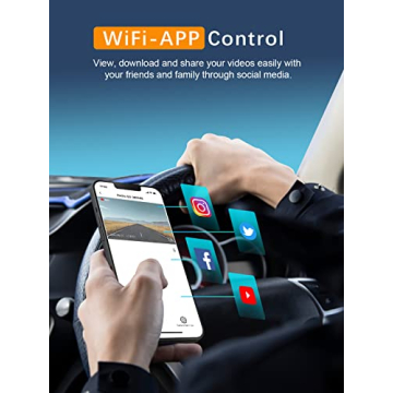 ARIFAYZ 1080P Dash Cam with WiFi & Night Vision