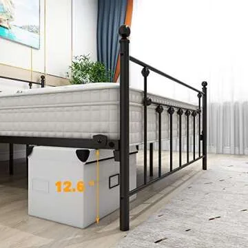 Comfortable HOJINLINERO Metal Bed Frame - Easy Assembly