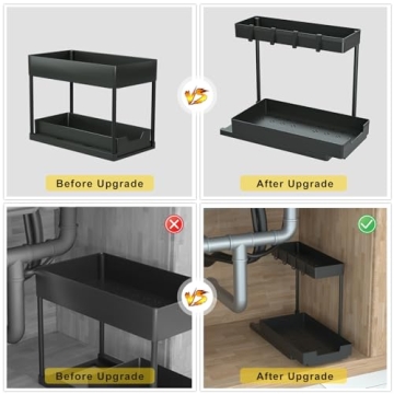 JUJEKWK Under Sink Organizer - Stylish Storage Solution
