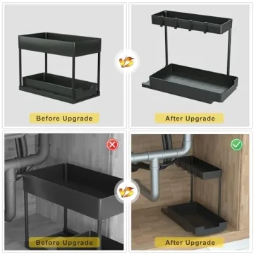 JUJEKWK Under Sink Organizer - Stylish Storage Solution