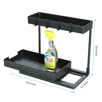 JUJEKWK Under Sink Organizer - Stylish Storage Solution