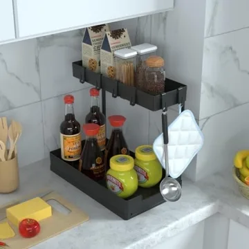 JUJEKWK Under Sink Organizer - Stylish Storage Solution