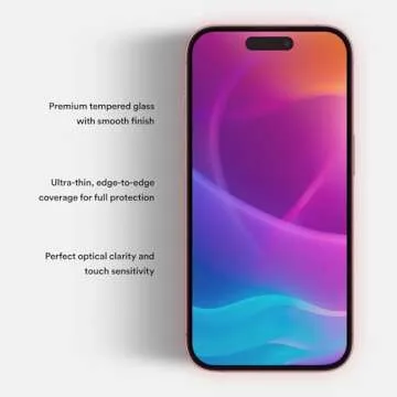 BodyGuardz Red Light Converter Screen Protector for iPhone 15 Pro - 9H Hardness, Easy Install, and E...