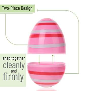 Mr. Pen- Plastic Easter Eggs, 30 Pack, 3'' Tall, Printed Plastic Easter Eggs, Plastic Easter Eggs Bulk, Easter Eggs Empty, Plastic Eggs Fillable, Easter Basket Fillers, Empty Easter Egg