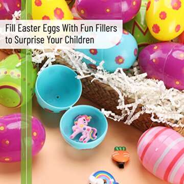 Mr. Pen- Plastic Easter Eggs, 30 Pack, 3'' Tall, Printed Plastic Easter Eggs, Plastic Easter Eggs Bulk, Easter Eggs Empty, Plastic Eggs Fillable, Easter Basket Fillers, Empty Easter Egg