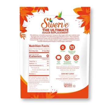 Swerve Ultimate Sugar Replacement Sweetener, Granular Sugar Substitute, Zero Calorie, Keto Friendly,...