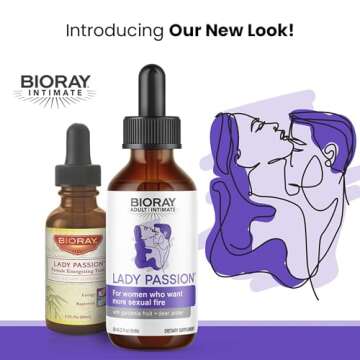 BIORAY Intimate Lady Passion - 2 fl oz - Female Energizing Tonic - Non-GMO, Gluten Free