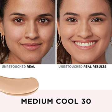 IT Cosmetics Medium Cool Foundation with Hyaluronic Acid - Hydrating, Minimizes Pores, Natural Radia...