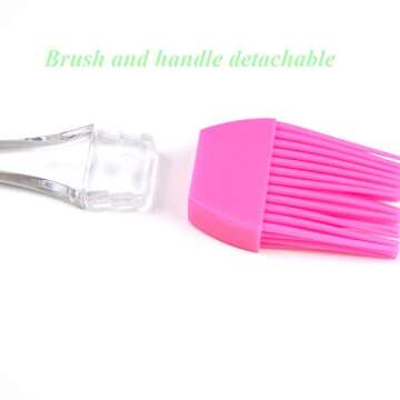 MIFASOO 4 Pack Silicone Pastry Brush Heat Resistant Basting Brushes Spread Oil Butter Sauce Marinades for BBQ Grill Barbecue Baking Kitchen Cooking