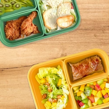 Premium Silicone Bento Box Set for Kids - Eco-Friendly & Versatile