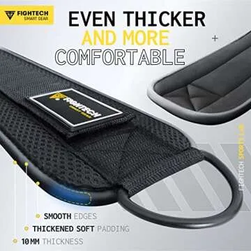 FIGHTECH Padded Ankle Cuffs for Cable Kickback Workouts