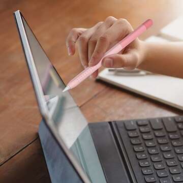 Delidigi Pencil Case Compatible with Apple Pencil Pro and Apple Pencil 2nd Generation Case, Gradient Color Case Sleeve Silicone Cover Accessories for Apple Pencil