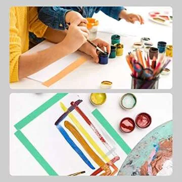 Baijixin Rainbow Colored Masking Tape - 8 Colors Decorative Paper Tape for Art Crafts DIY, Labeling, Drafting, Scrapbooking (18mm x10m)