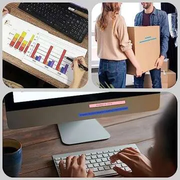 Baijixin Rainbow Colored Masking Tape - 8 Colors Decorative Paper Tape for Art Crafts DIY, Labeling, Drafting, Scrapbooking (18mm x10m)