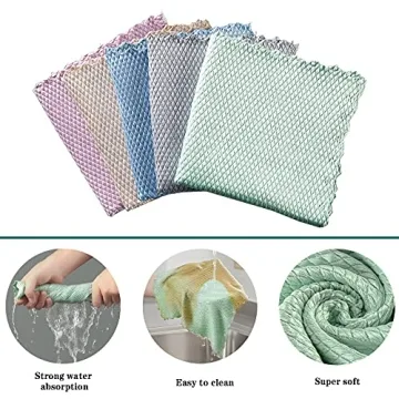 DyPinYise Fish Scale Microfiber Cloths for Streak-Free Shine