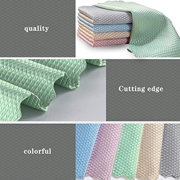 DyPinYise Fish Scale Microfiber Cloths for Streak-Free Shine