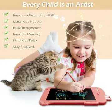 Jasonwell LCD Drawing Writing Tablet - Drawing Pad Doodle Board for Kids Toddlers Drawing Toy Educational Learning Toys Christmas Birthday Gift 2 3 4 5 6 7 8 Year Old Girls Boys (Pink Dinosaur)