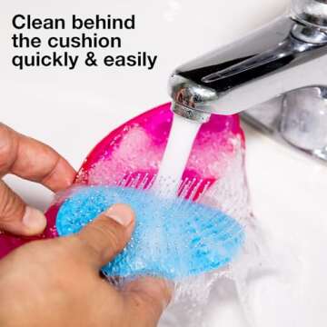 Olivia Garden OG Brush Detangler, removable cushion, scalp hugging shape massages the scalp, for wet or dry hair, for women, men and children, Fine to Medium hair, Pink