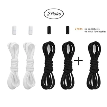 anan520 Elastic No Tie Shoe Laces For All Ages (2 Pairs)