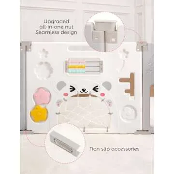 Baby Playpen, Dripex Foldable Playpen for Babies and Toddlers, 60x60 inches Fence Play Area, Custom Shape Pen, Easy Assemble Storage, Yard Safety