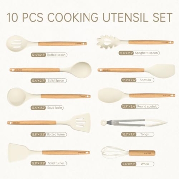 CAROTE Silicon Cooking Utensils Set - 10 pcs