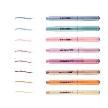 DIVERSEBEE 8-Pack Gel Highlighters for Bible Study, Vintage Colors, No Bleed