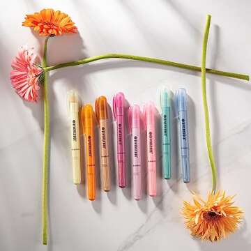 DIVERSEBEE 8-Pack Gel Highlighters for Bible Study, Vintage Colors, No Bleed