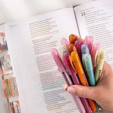 DIVERSEBEE 8-Pack Gel Highlighters for Bible Study, Vintage Colors, No Bleed