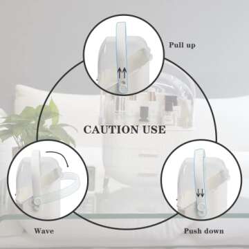 realife Large Makeup Organizer Storage with 2 Drawer for Vanity with Lipstick and Makeup Brush Organizer, Perfume & Skincare Organizers Makeup Box, Cover Cosmetic Organizer for Mother's Day