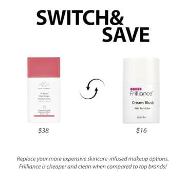 Frilliance Hydrating Cream Blush, Very Berry Glow Tint, Cruelty Free Hypoallergenic for Teens of All...