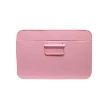 American Atelier Trunks | Set of 2 | Pink | Vintage Style Storage with Gold Finish Hardware | Space Saving Organizer | Use in Home, Dorm, and Office | Medium and Large