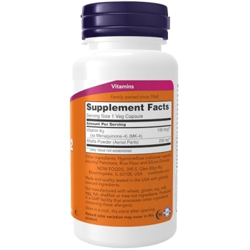 NOW Foods Vitamin K2 MK-4 Capsules for Bone Health