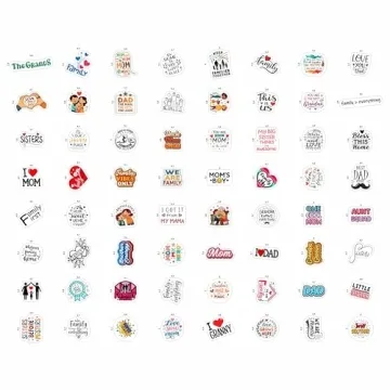 Creative 100Pcs Family Stickers for Scrapbooking & Gifts