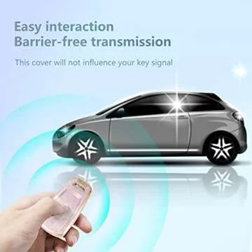 SWEETBOND Key Fob Cover for Audi A4 S4 RS4 A5 F5 S5 RS5 A6 A7 A8 S8 Q2 Q5 SQ5 Q7 SQ7 TT TTS TTRS R8, Fashion Key Shell with Diamond Gold Keychain (Pink)