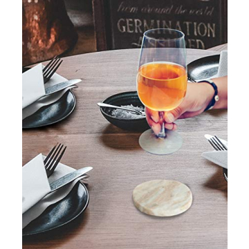Stylish Farmhouse Marble Coasters for Home Use