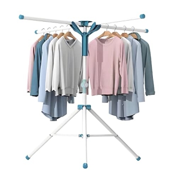 JAUREE Tripod Clothes Drying Rack - Height-Adjustable & Space Saving Laundry Solution