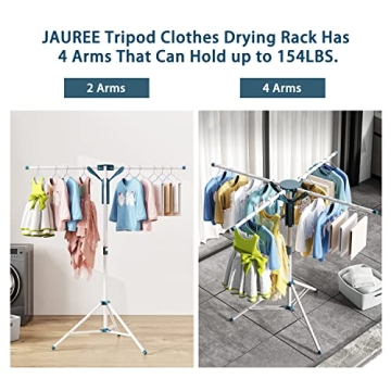 JAUREE Foldable Clothes Drying Rack for Small Spaces