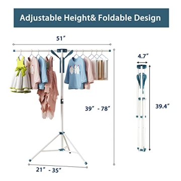 JAUREE Foldable Clothes Drying Rack for Small Spaces