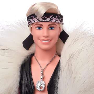 Barbie Ken Doll in Faux Fur Coat - Collectible Exclusive