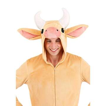 Fun Costumes - Mens Adult's Brown Cow Costume (Large, Brown)