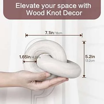 MINCORD Round Coffee Table Wood Knot Decor, Shelf Decor, Wooden Chain Link Decor, Coffee Table Decor, Boho Home Decorations for Living Room, Farmhouse Dining Table Decor