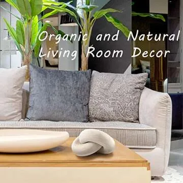 MINCORD Round Coffee Table Wood Knot Decor, Shelf Decor, Wooden Chain Link Decor, Coffee Table Decor, Boho Home Decorations for Living Room, Farmhouse Dining Table Decor