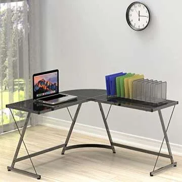 Simple Houseware Expandable 5 Section Upright File Sorter Organizer, Silver